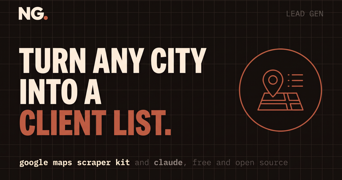 The Google Maps Scraper Kit turning every business listing in a city into a client list for local business outreach